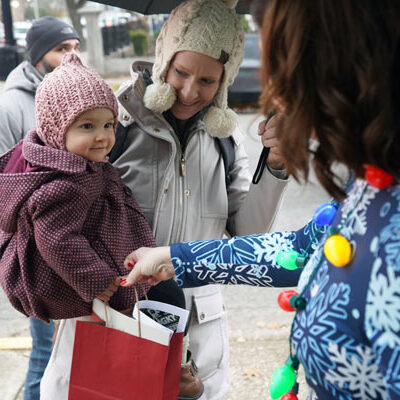 Christmas on College St 2022 baby courtesy City of BG