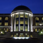 Warren County Justice Center night courtesy BG Area Chamber of Commerce