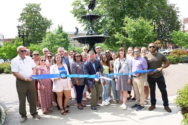 fountain row ribbon cutting